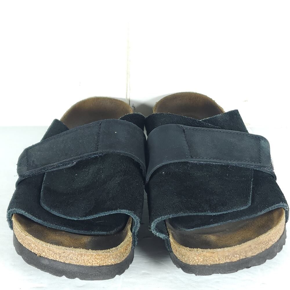 Birkenstock Women's Kyoto US7 EU38 Black Suede Nubuck Slip-On Slide sandals - Picture 4 of 16